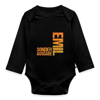 Emil - Baby Bio-Langarm-Body - Schwarz - Vorne