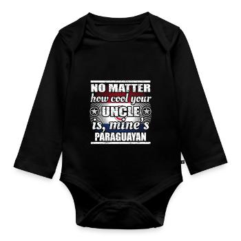 no matter cool uncle onkel gift Paraguay png - Baby Bio-Langarm-Body - Schwarz - Vorne