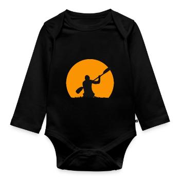 Paddle - Organic Longsleeve Baby Bodysuit - black - Front