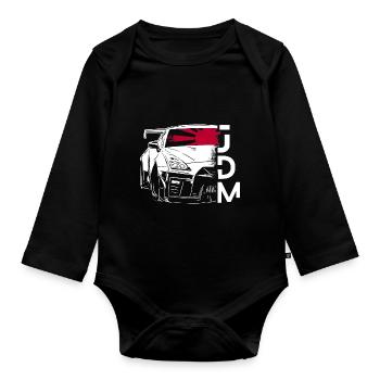 If one day the speed kills me.. / Paul Walker JDM - Body Bébé bio manches longues - noir - Devant