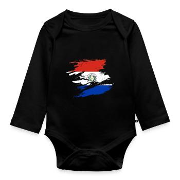 Paraguay - Baby Bio-Langarm-Body - Schwarz - Vorne