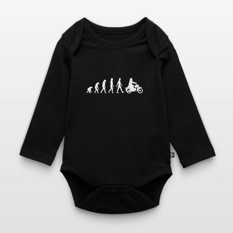 Mobylette Mobylette Evolution Mofafahrer Body Bébé bio manches longues