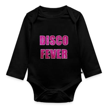 Disco Fever Seventies Lovers 80's Funky Night Retr - Body Bébé bio manches longues - noir - Devant