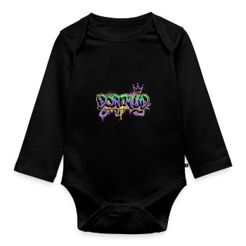 Dortmund Deutschland Stadt Graffiti Spray Sprayer - Baby Bio-Langarm-Body - Schwarz - Vorne
