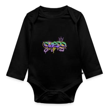 Oviedo Spanien Stadt Graffiti Spray Sprayer - Baby Bio-Langarm-Body - Schwarz - Vorne