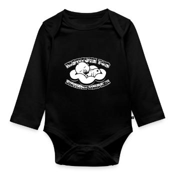 Midwife ObstetricIan - Organic Longsleeve Baby Bodysuit - black - Front