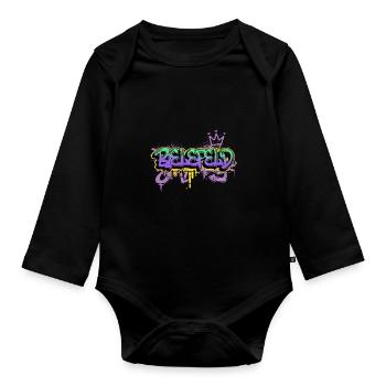 Bielefeld Deutschland Stadt Graffiti Spray Sprayer - Baby Bio-Langarm-Body - Schwarz - Vorne