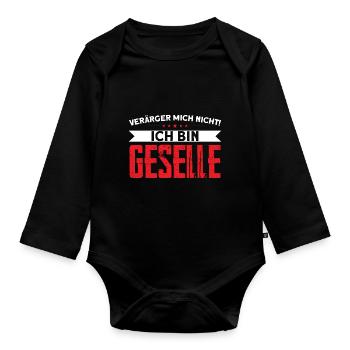 Geselle 2023 Geselle Geselle bestanden Geschenk - Baby Bio-Langarm-Body - Schwarz - Vorne