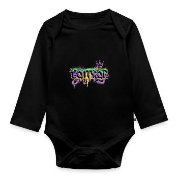 Bottrop Deutschland Stadt Graffiti Spray Sprayer - Baby Bio-Langarm-Body - Schwarz - Vorne