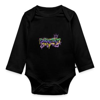 Darmstadt Deutschland Stadt Graffiti Spray Sprayer - Baby Bio-Langarm-Body - Schwarz - Vorne