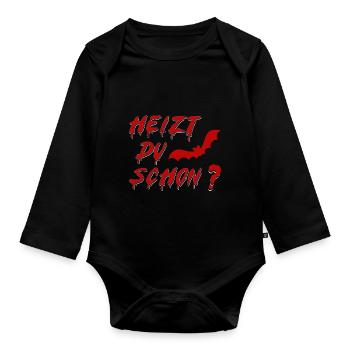 Halloween Party Kostüm Heizt du schon ? sarkasmus - Baby Bio-Langarm-Body - Schwarz - Vorne