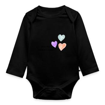 eunde - Body Bébé bio manches longues - noir - Devant