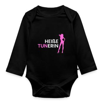 heiße Tunerin - Baby Bio-Langarm-Body - Schwarz - Vorne