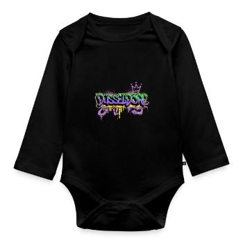 Düsseldorf Deutschland Graffiti Spray Sprayer - Baby Bio-Langarm-Body - Schwarz - Vorne