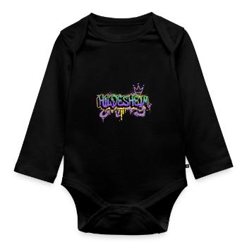 Hildesheim Deutschland Graffiti Spray Sprayer - Baby Bio-Langarm-Body - Schwarz - Vorne