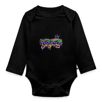 Kaiserslautern Deutschland Graffiti Spray Sprayer - Baby Bio-Langarm-Body - Schwarz - Vorne