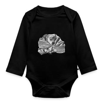SUNNY in Decke - Baby Bio-Langarm-Body - Schwarz - Vorne