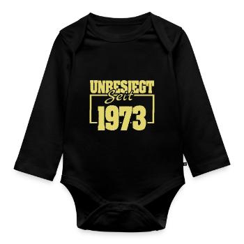 seit 1973 - Baby Bio-Langarm-Body - Schwarz - Vorne