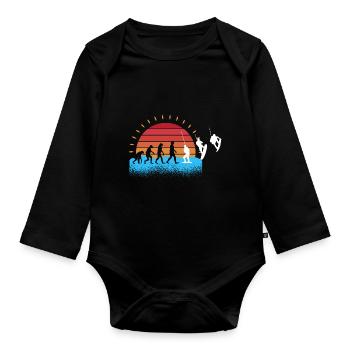 Evolution Wakeboarder Wakeboard Wakeboarding - Body Bébé bio manches longues - noir - Devant