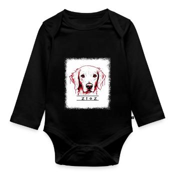 citation drôle dictons drôles chiens beagle amour - Body Bébé bio manches longues - noir - Devant