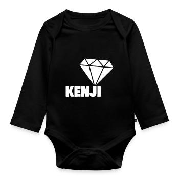 Cadeau pour Kenji - Body Bébé bio manches longues - noir - Devant