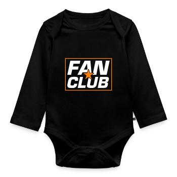 Fan Club - Baby Bio-Langarm-Body - Schwarz - Vorne
