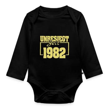 1982 - Baby Bio-Langarm-Body - Schwarz - Vorne