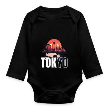 Kanji-Chic - Baby Bio-Langarm-Body - Schwarz - Vorne