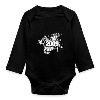 2009 - Organic Longsleeve Baby Bodysuit - black - Front