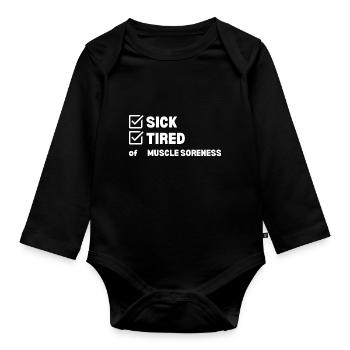 Sick and Tired - Baby Bio-Langarm-Body - Schwarz - Vorne