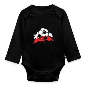 Pologne Polonais - Body Bébé bio manches longues - noir - Devant