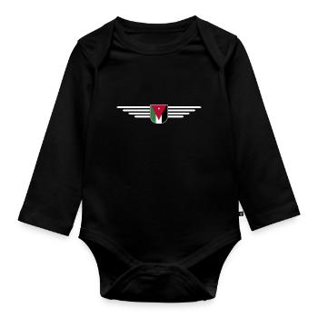 Jordan Amman Fan Outfit T-Shirt Design Gift - Body Bébé bio manches longues - noir - Devant