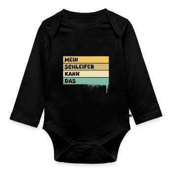 Beruf Schleifer - Baby Bio-Langarm-Body - Schwarz - Vorne