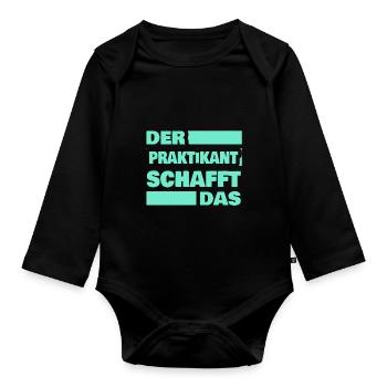 Trainee - Organic Longsleeve Baby Bodysuit - black - Front