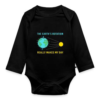 Earth Day - Baby Bio-Langarm-Body - Schwarz - Vorne
