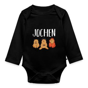 Gamer Zocker Zocken Gaming Jochen - Organic Longsleeve Baby Bodysuit - black - Front