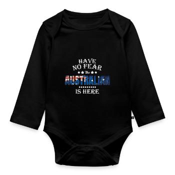 Australie cadeau australien cadeau de continent - Body Bébé bio manches longues - noir - Devant