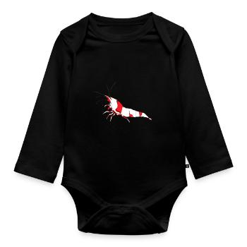 Crystal Red Garnele - Baby Bio-Langarm-Body - Schwarz - Vorne