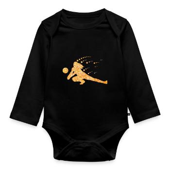 volley-ball - Body Bébé bio manches longues - noir - Devant