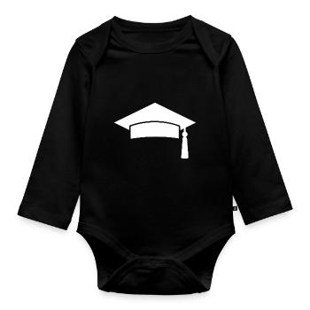 Diplôme de fin d’études secondaires - Body Bébé bio manches longues - noir - Devant