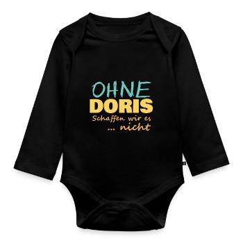 Doris - Baby Bio-Langarm-Body - Schwarz - Vorne