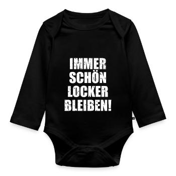 Immer Schön Locker Bleiben - Baby Bio-Langarm-Body - Schwarz - Vorne