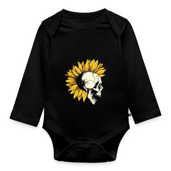 punk is dead - Organic Longsleeve Baby Bodysuit - black - Front