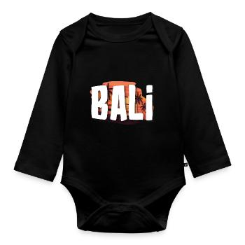 Bali - Baby Bio-Langarm-Body - Schwarz - Vorne