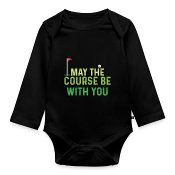 Kurs mit dir. Athlet Gift - Baby Bio-Langarm-Body - Schwarz - Vorne