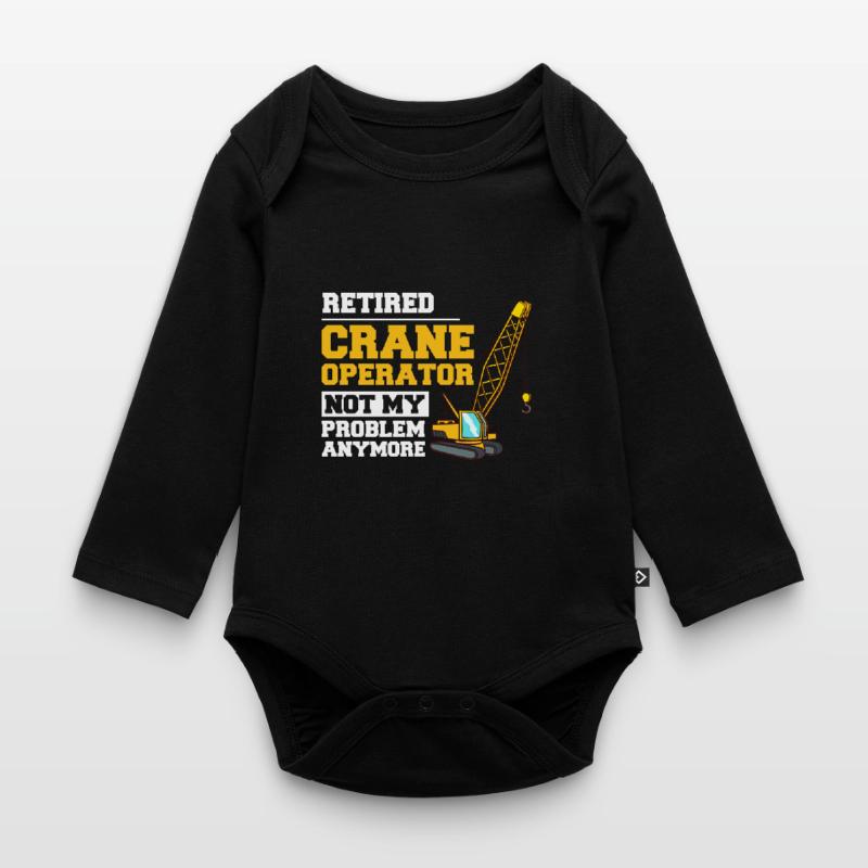 Crane Operator Construction Worker Crane Tower Training Organic Longsleeve Baby Bodysuit