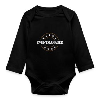 Eventmanager - Baby Bio-Langarm-Body - Schwarz - Vorne