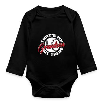 Softball - Body Bébé bio manches longues - noir - Devant