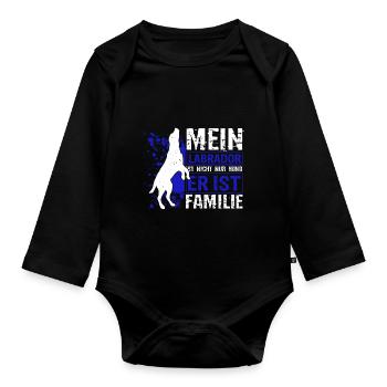 Hundezüchter Hundebesitzer Labrador vierbeiniges F - Baby Bio-Langarm-Body - Schwarz - Vorne