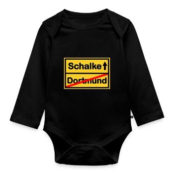 Die Schalker - Baby Bio-Langarm-Body - Schwarz - Vorne